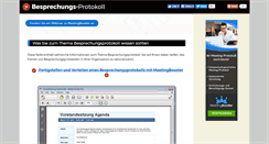 Desktop Screenshot of besprechungsprotokoll.com