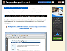 Tablet Screenshot of besprechungsprotokoll.com